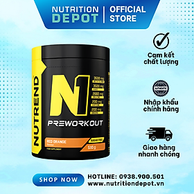 Thực phẩm bổ sung năng lượng trước khi luyện tập Nutrend N1 Strong Stimulating Pre-Workout - (Hộp 510g) - Nutrition Depot Vietnam