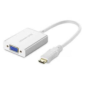 Mua Ugreen UG40217MM112TK 15CM Màu Trắng Bộ chuyển Mini HDMI sang VGA vỏ nhôm - HÀNG CHÍNH HÃNG