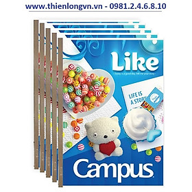 Lốc 5 quyển vở kẻ ngang 80 trang B5 Campus NB-BGIF80