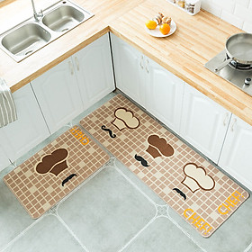 Bộ 2 Thảm Trải Sàn Nhà Bếp Chống Trơn Mềm Mại (40X60cm + 40X120cm)