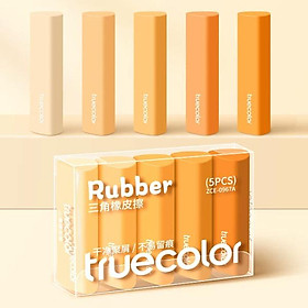 Bộ 5 Gôm Tam Giác - Truecolor ZCE-0967D - Màu Cam