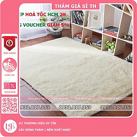 Mua Thảm Lông Xù Màu Trắng Sữa | 160x200cm | Thảm Trang Trí Phòng Khách - Phòng Ngủ - Thảm Trải Sofa - Thảm Dành Cho Bé