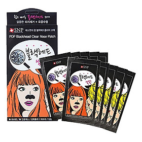 Miếng Dán Lột Mụn Đầu Đen SNP POP Blackhead Clear Nose Patch - (10 Miếng)