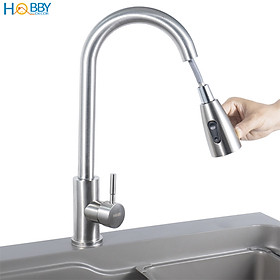 Mua Vòi rửa chén nóng lạnh inox 304 đầu xả dây rút Hobby home decor VDR11 2 chế độ phun