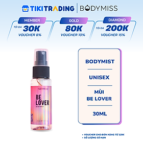 Bodymist Nam Nữ Toàn Thân Lưu Hương 6 Giờ - Nước Hoa Hẹn Hò BODYMISS 30ml (Chai)
