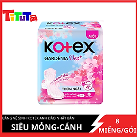 Băng Vệ Sinh Kotex Gardenia Deo + Hương Hoa Anh Đào, Mặt bông