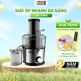 Máy ép trái cây rau củ LEBENLANG công suất cực mạnh 800W, dung tích lớn 1100ml, model LBEJ3468 - hàng chính hãng