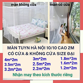 Mua Mùng Tuyn  Màn Tuyn Chống Muỗi 10/10 Cỡ Lớn Cao 2m Ghép Giường Đủ Kích Thước / Mùng Màn Tuyn CÓ CỬA và KHÔNG CỬA Size Đại