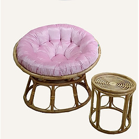 Mua Ghế papasan + đôn ghác chân (Hồng)