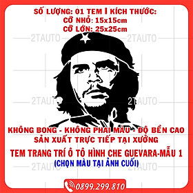 Tem decal sticker dán xe CHE GUEVARA nhiều kích thước, chống thấm nước, logo CHE GUEVARA dán trang trí xe hơi - MẪU 1