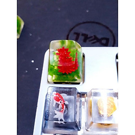 Mua Keycap artisan hoa cúc đỏ trang trí bàn phím cơ SA R1