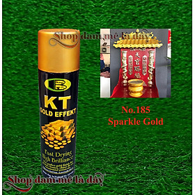 Sơn xịt mạ vàng lấp lánh nhũ KT Sparkle Gold No.185 gold effect Bosny - Thái Lan