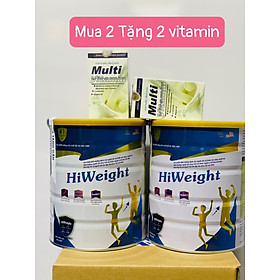 Mua  Tặng 1 Vitamin  Sữa Tăng Cân Hiweight Lon Thiếc - Mẫu Mới 650g - Sữa Tăng Cân Hiệu Quả Cho Người Gầy