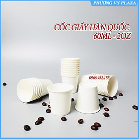 Set 50 cốc giấy 60ml hàn quốc cao cấp 2OZ hàng cao cấp xuất khẩu Hàn Quốc