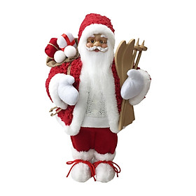 Santa Figurine Doll Ornament Table Decor Cute Statue for Party Birthday Gift