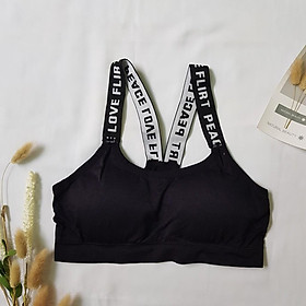 Bra Cotton thể thao dây chữ siêu Hot - Áo tập Yoga, Gym - Áo 2 dây sành điệu