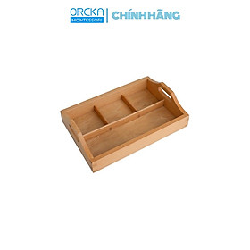 Đồ chơi trẻ em Oreka Montessori Khay Phân loại 3 ngăn - 0210900