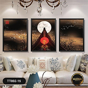 MUA 1 TẶNG 1 3 Tranh Canvas Treo Tường Bát Mã Treo Phòng Khách Hút Tài Hút Lộc Tặng Đinh Treo