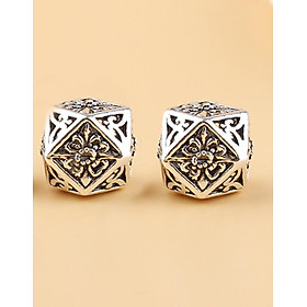 Charm bạc xỏ ngang nhiều cạnh - Ngọc Quý Gemstones