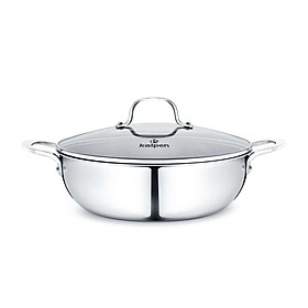 Mua Chảo Lẩu Inox 304 Đúc Liền Nguyên Khối Kalpen Size 28cm