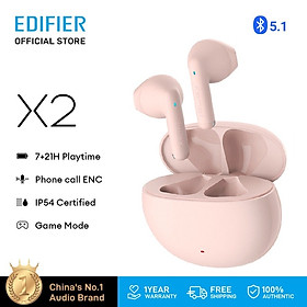 Tai Nghe Bluetooth Edifier X2 / X2S - Chống Bụi Chống Nước IP54 - Thời Lượng Pin 28 Giờ - Chống Ồn - Độ Trễ Thấp - Hàng Chính Hãng