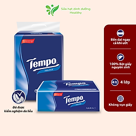 Lốc 4 Gói Khăn Giấy Cao Cấp Tempo Softpack Không Mùi, 4 Lớp, Không Gây Kích Ứng Da (90 Tờ/ Gói) - Thương Hiệu Đức