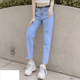 Quần jean nữ lưng cao Julido, chất jean cotton co dãn NHẸ FORM BAGGY tôn dáng phụ nữ eo thon mẫu B149N