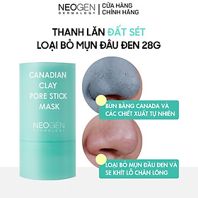 Thanh lăn đất sét giảm mụn đầu đen Neogen Canadian Clay Pore Stick Mask 28g + Tặng Kèm 1 Băng Đô Tai Mèo (MÀu Ngẫu nhiên)