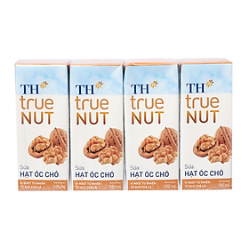 Lốc 4 Hộp Sữa Hạt Óc Chó TH True Nut 180Ml