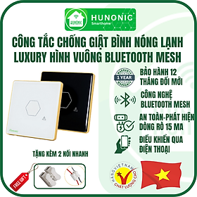 [Chống Giật] [Công nghệ Wifi] Công Tắc Chống Giật Bình Nóng Lạnh Thông Minh  Luxury Hình Vuông