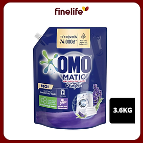 Nước giặt Omo matic Comfort lavender cửa trước túi 3.6kg - 3525346