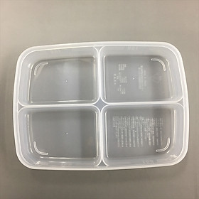 Bộ 2 hộp đựng thực phẩm chia 4 ngăn tiện lợi 710ml nội địa Nhật Bản 