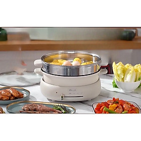 Mua Nồi lẩu nướng Bear 3 in 1 khay rời  lẩu  hấp  nướng