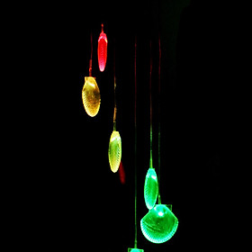 Color-Changing Solar Powered Portable LED Wind Chime Windlight Night Light