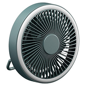 Camping Fan with LED Lights and Remote Control for  Travel White