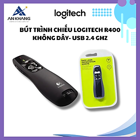 Mua Bút trình chiếu Logitech R400 - Không dây kết nối USB 2.4 GHz  nút bấm tiện lợi - Hàng Chính Hãng