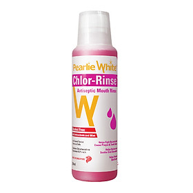 Nước súc miệng Pearlie White Singapore chứa 0.2% Chlorhexidine không chứa cồn sát khuẩn kháng nấm giảm mảng bám chống hôi miệng nhiệt miệng viêm loét lợi - Hồng (250ml/chai)