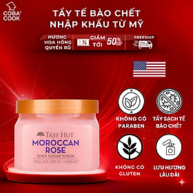 Tẩy Tế Bào Chết Toàn Thân Tree Hut Đường Mịn Hương Hoa Hồng Hàng Chính Hãng Mỹ 255g Dịu Nhẹ Sáng Da