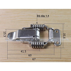 Mua Khoá gài lò xo INOX 304 dạng trơn và dạng móc Size S
