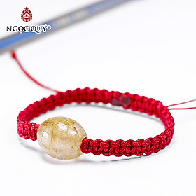 Vòng thắt dây lu thống đá thạch anh tóc vàng 17x14.8mm mệnh thủy, kim - Ngọc Quý Gemstones