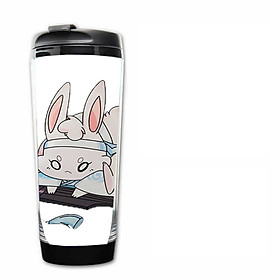 Bình nước in hình thỏ trắng đen Trần Tình Lệnh chibi