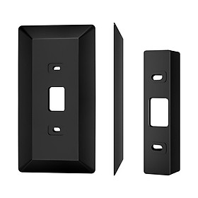 Wall Plate Come with L35°/R35 ° Wedge Compatible With Eufy Video Doorbell 2K Resolution (Wired), Eufy Video Doorbell HD 1080p-Grade Resolution Plastic Material Adjustment Mounting Wall Plate Wedge Kit, Black