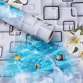 Mua 10m Giấy dán tường cá heo xanh M0078