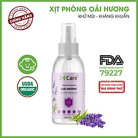 Xịt Phòng Tinh Dầu Oải Hương Hữu Cơ Organic 24Care 50ML 100ML