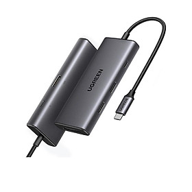 Mua Ugreen UG15531CM498TK USB type C sang 1 x HDMI 4K30Hz + 1 x USB-C 3.2 + 1 x USB-A 3.2 10Gbps + SD + TF + USB-C PD 100W Bộ chuyển 7in1 - HÀNG CHÍNH HÃNG