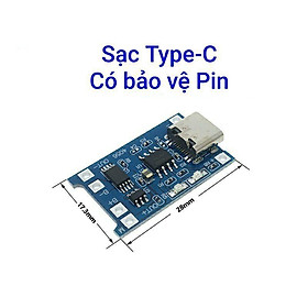 Mạch sạc tp 4056 cổng Type C có bảo vệ