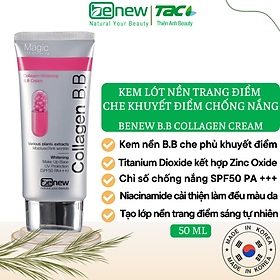 BENEW Kem lót nền trang điểm che khuyết điểm - Benew B.B Collagen Whitening 50ml