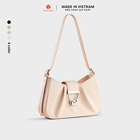Túi Yuumy ( Thời trang nữ thiết kế khoá cách điệu sang chảnh size 26 - Túi đeo vai da Seasand YN296 ) - Hồng Dâu