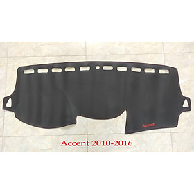 Thảm Taplo Hyundai Accent 2010-2016 loại da dày cao cấp 3 lớp chống trượt Da Carbon đen
