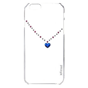 Original X-Fitted Luxury Protective Clear Back Case Plate Bumper Phone Shell Hard Cover with Rhinestones Plating Design for iPhone 6 Plus 6S Plus 5.5inch pc clear CN